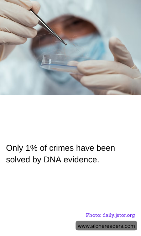 Only 1% of crimes have been solved by DNA evidence.
