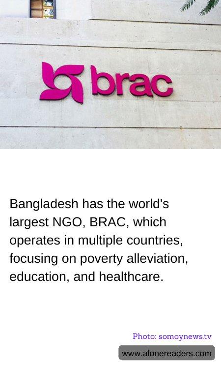 Bangladesh has the world's largest NGO, BRAC, which operates in multiple countries, focusing on poverty alleviation, education, and healthcare.