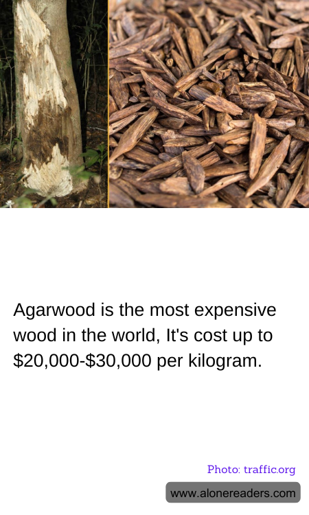 Agarwood is the most expensive wood in the world, It's cost up to $20,000-$30,000 per kilogram.