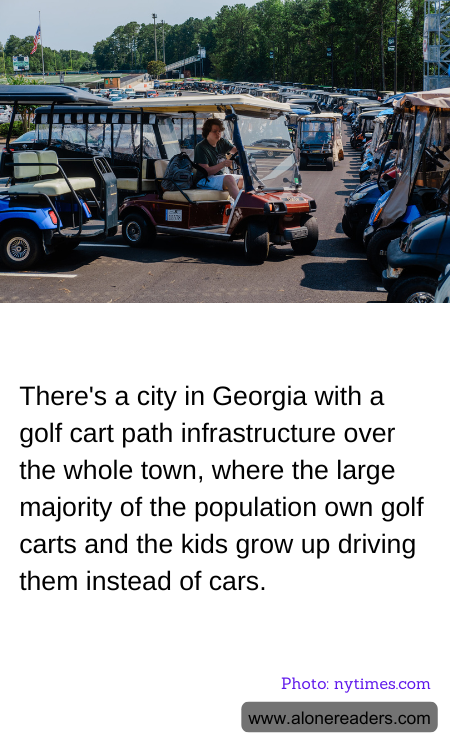 There's a city in Georgia with a golf cart path infrastructure over the whole town, where the large majority of the population own golf carts and the kids grow up driving them instead of cars.