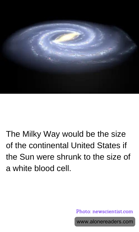 The Milky Way would be the size of the continental United States if the Sun were shrunk to the size of a white blood cell.