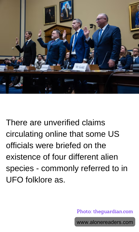 There are unverified claims circulating online that some US officials were briefed on the existence of four different alien species - commonly referred to in UFO folklore as.