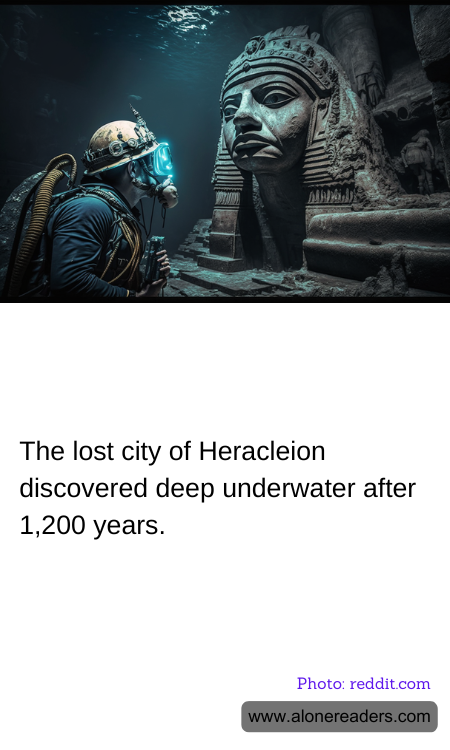 The lost city of Heracleion discovered deep underwater after 1,200 years.