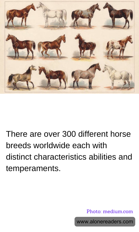 There are over 300 different horse breeds worldwide each with distinct characteristics abilities and temperaments.