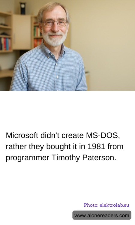 Microsoft didn't create MS-DOS, rather they bought it in 1981 from programmer Timothy Paterson.