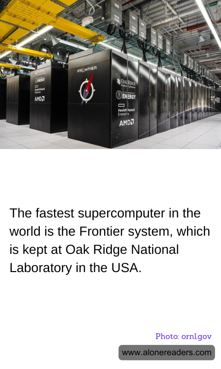The fastest supercomputer in the world is the Frontier system, which is kept at Oak Ridge National Laboratory in the USA.