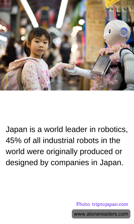 Japan is a world leader in robotics, 45% of all industrial robots in the world were originally produced or designed by companies in Japan.