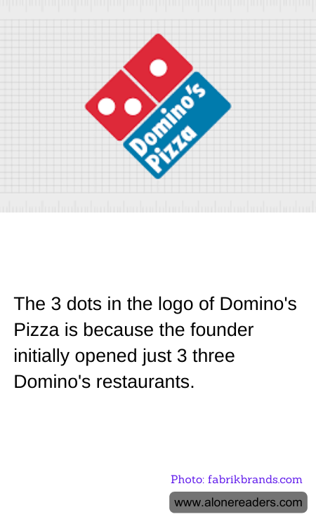 The 3 dots in the logo of Domino's Pizza is because the founder initially opened just 3 three Domino's restaurants.