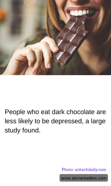 People who eat dark chocolate are less likely to be depressed, a large study found.