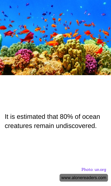 It is estimated that 80% of ocean creatures remain undiscovered.