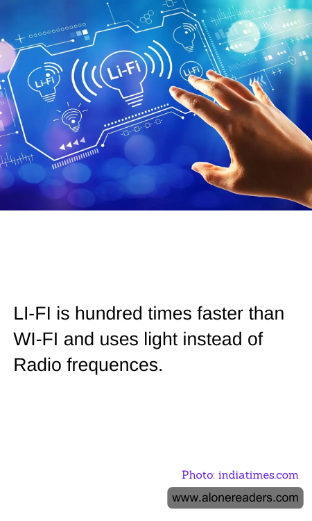 LI-FI is hundred times faster than WI-FI and uses light instead of Radio frequences.