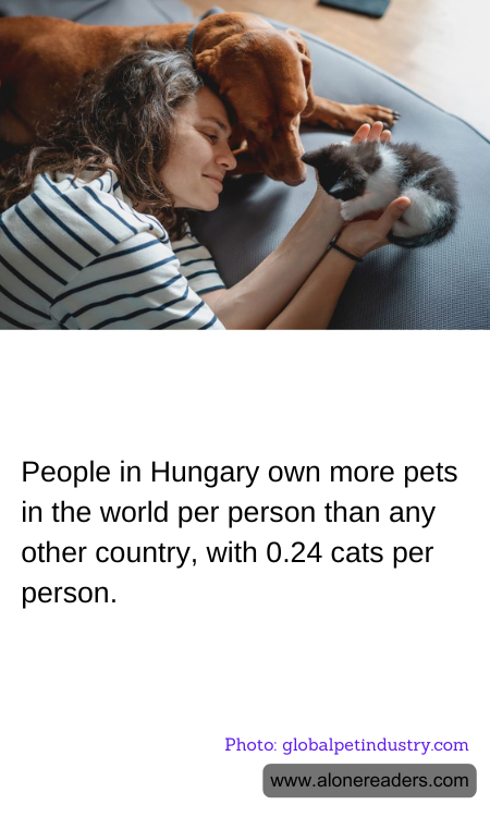 People in Hungary own more pets in the world per person than any other country, with 0.24 cats per person.