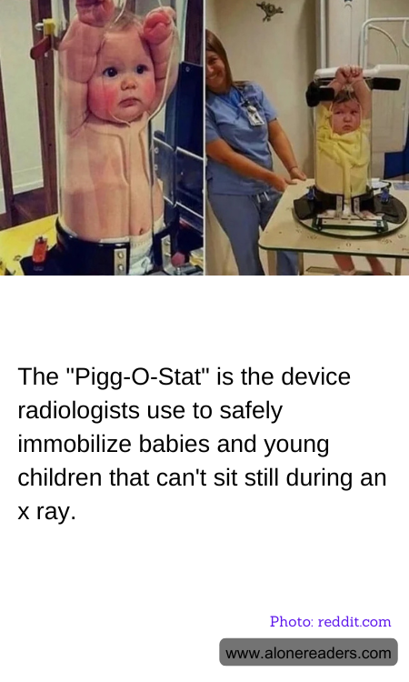 The "Pigg-O-Stat" is the device radiologists use to safely immobilize babies and young children that can't sit still during an x ray.