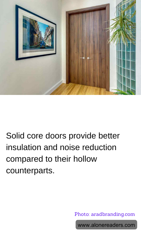 Solid core doors provide better insulation and noise reduction compared to their hollow counterparts.