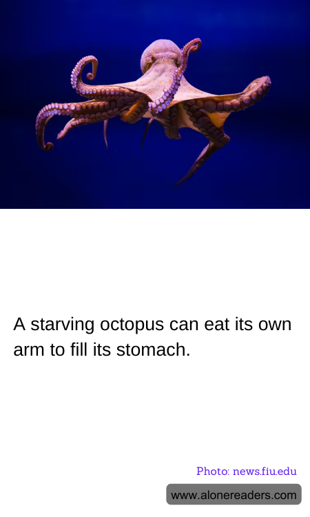 A starving octopus can eat its own arm to fill its stomach.