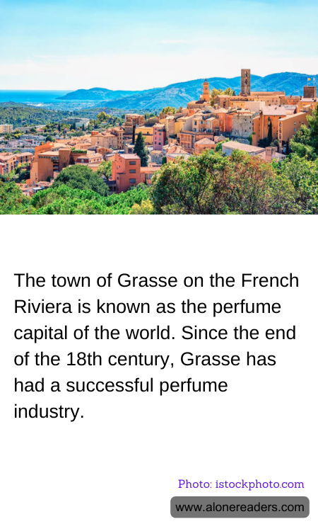 The town of Grasse on the French Riviera is known as the perfume capital of the world. Since the end of the 18th century, Grasse has had a successful perfume industry.