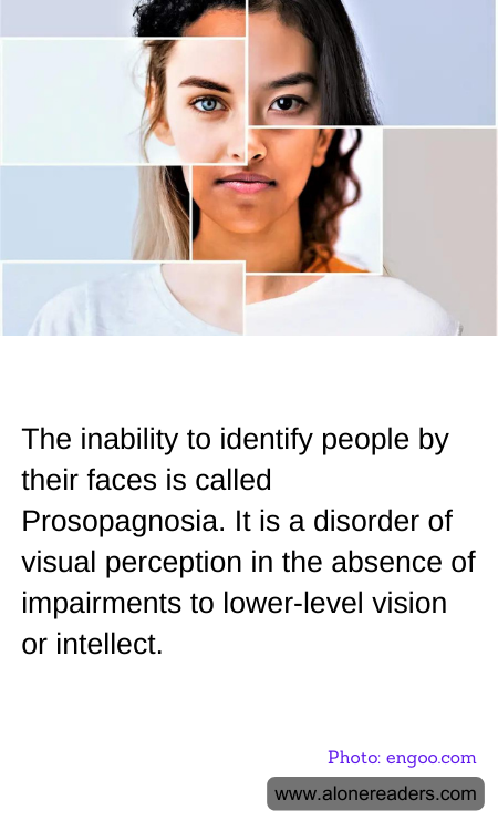The inability to identify people by their faces is called Prosopagnosia. It is a disorder of visual perception in the absence of impairments to lower-level vision or intellect.
