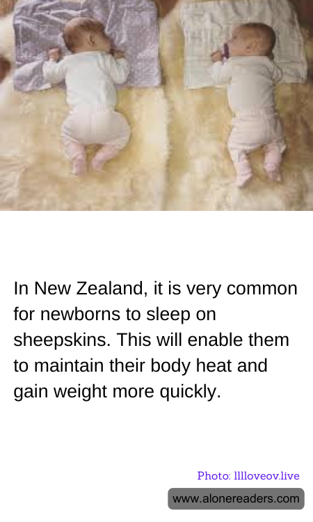 In New Zealand, it is very common for newborns to sleep on sheepskins. This will enable them to maintain their body heat and gain weight more quickly.