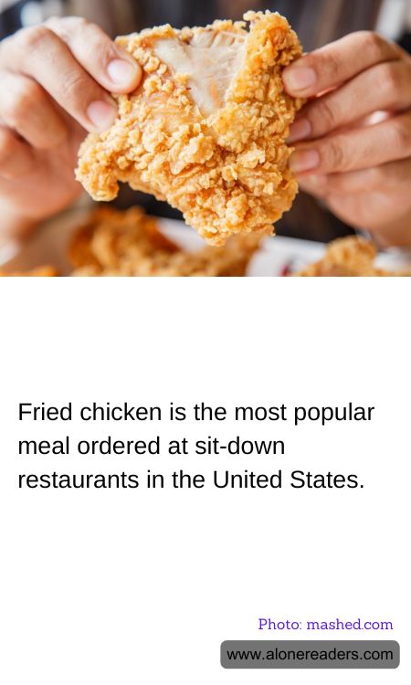 Fried chicken is the most popular meal ordered at sit-down restaurants in the United States.