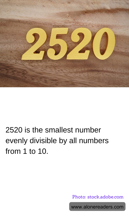 2520 is the smallest number evenly divisible by all numbers from 1 to 10.