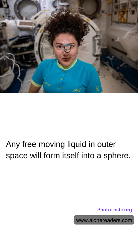 Any free moving liquid in outer space will form itself into a sphere.