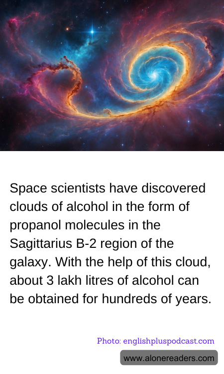Space scientists have discovered clouds of alcohol in the form of propanol molecules in the Sagittarius B-2 region of the galaxy. With the help of this cloud, about 3 lakh litres of alcohol can be obtained for hundreds of years.