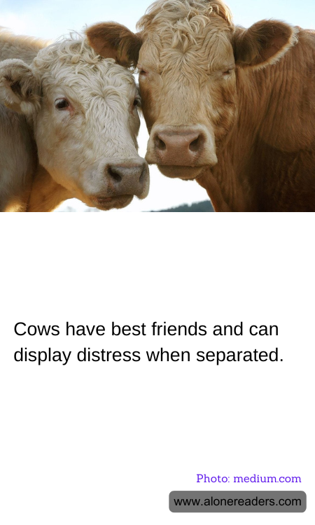 Cows have best friends and can display distress when separated.