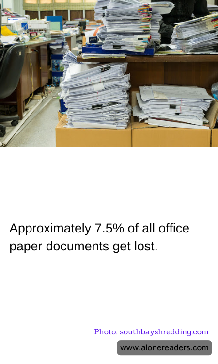 Approximately 7.5% of all office paper documents get lost.