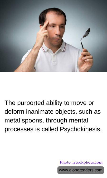 The purported ability to move or deform inanimate objects, such as metal spoons, through mental processes is called Psychokinesis.