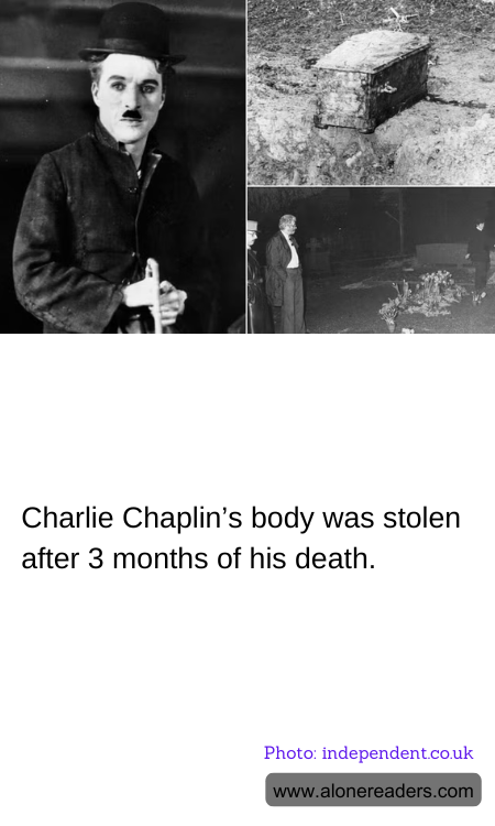 Charlie Chaplin’s body was stolen after 3 months of his death.