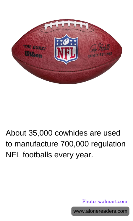 About 35,000 cowhides are used to manufacture 700,000 regulation NFL footballs every year.
