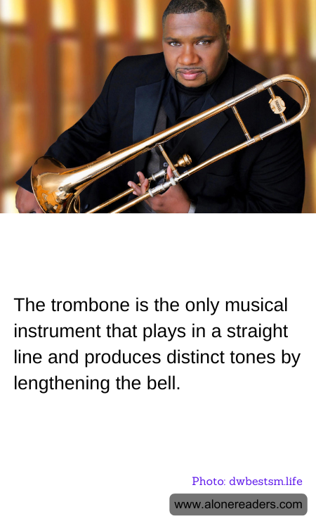 The trombone is the only musical instrument that plays in a straight line and produces distinct tones by lengthening the bell.