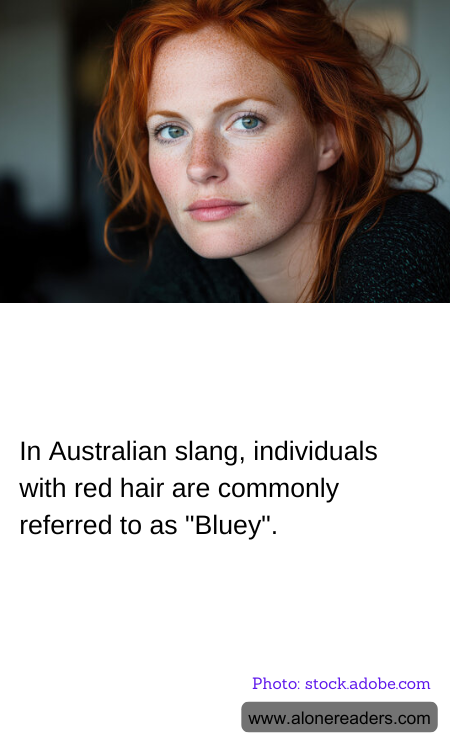 In Australian slang, individuals with red hair are commonly referred to as "Bluey".