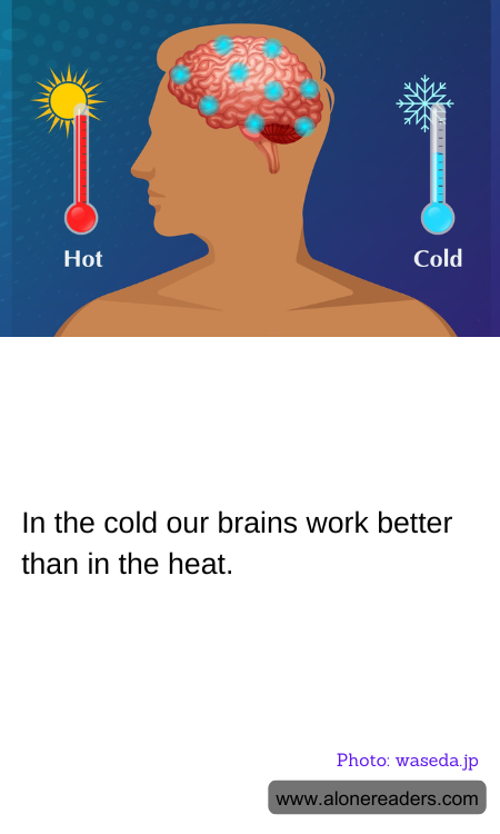 In the cold our brains work better than in the heat.