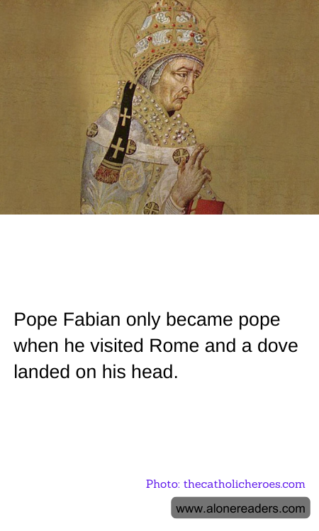 Pope Fabian only became pope when he visited Rome and a dove landed on his head.