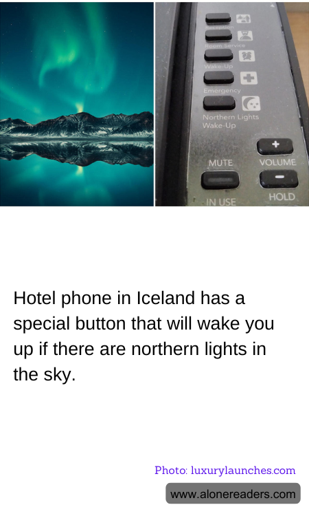 Hotel phone in Iceland has a special button that will wake you up if there are northern lights in the sky.