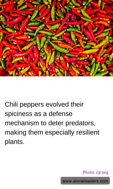 Chili peppers evolved their spiciness as a defense mechanism to deter predators, making them especially resilient plants.