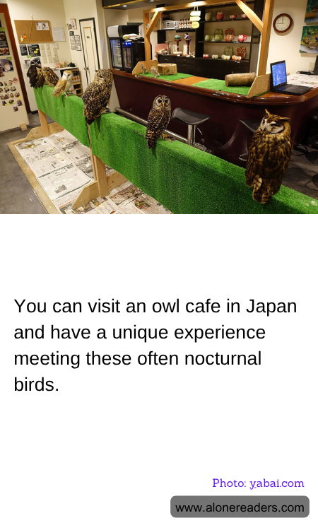 You can visit an owl cafe in Japan and have a unique experience meeting these often nocturnal birds.