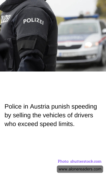 Police in Austria punish speeding by selling the vehicles of drivers who exceed speed limits.