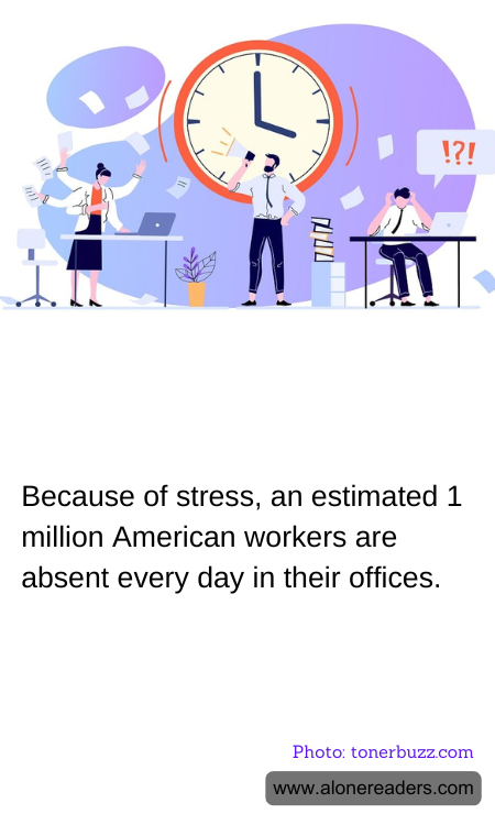 Because of stress, an estimated 1 million American workers are absent every day in their offices.