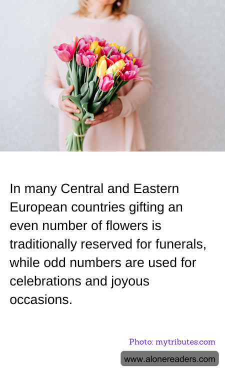 In many Central and Eastern European countries gifting an even number of flowers is traditionally reserved for funerals, while odd numbers are used for celebrations and joyous occasions.
