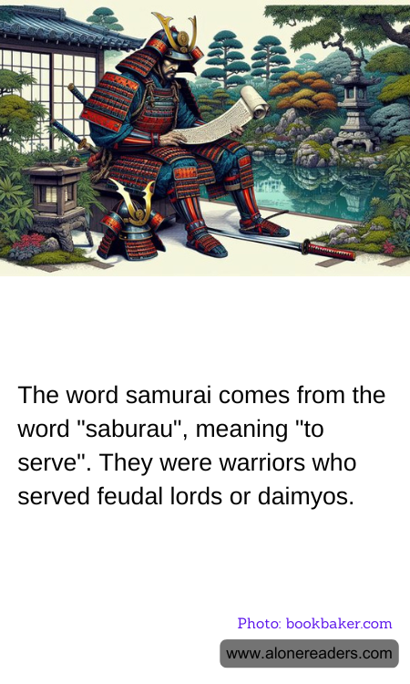 The word samurai comes from the word "saburau", meaning "to serve". They were warriors who served feudal lords or daimyos.